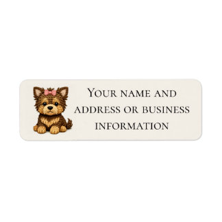 Cute Yorkshire Terrier with a bow