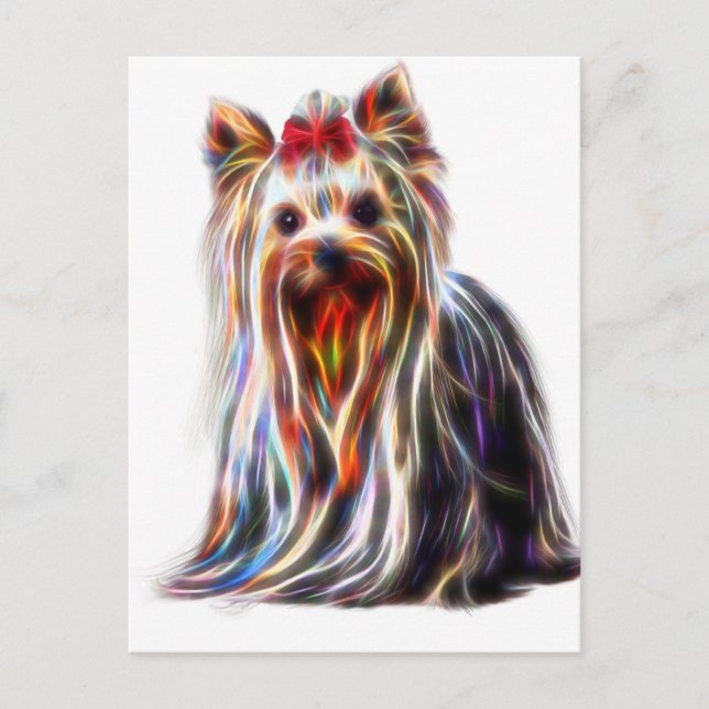 Cute Yorkshire Yorkie Terrier Postcard (Front)