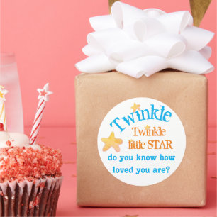 Cute You Are Loved Little Star Classic Round Sticker
