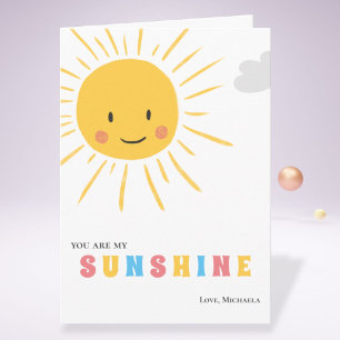 Cute You are my Sunshine Sun Illustration Card