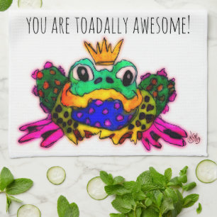 Cute You are Toadally Awesome Toad  Kitchen Towel