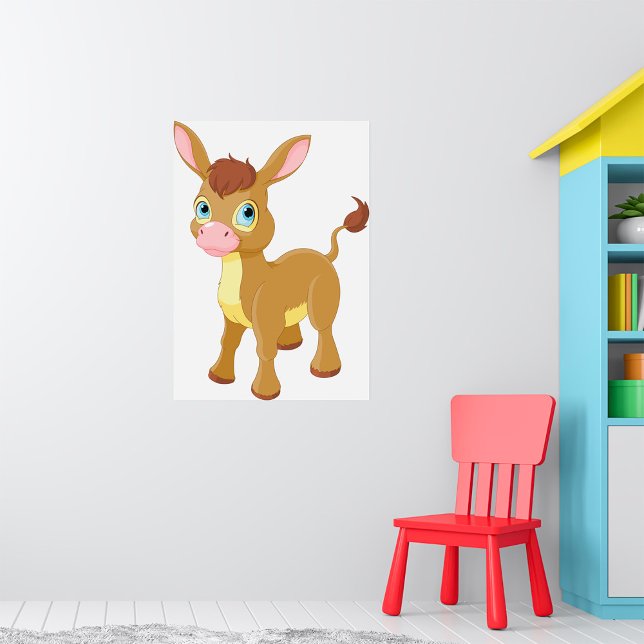 Cute Young Donkey with Big Blue Eyes Poster (Creator Uploaded)