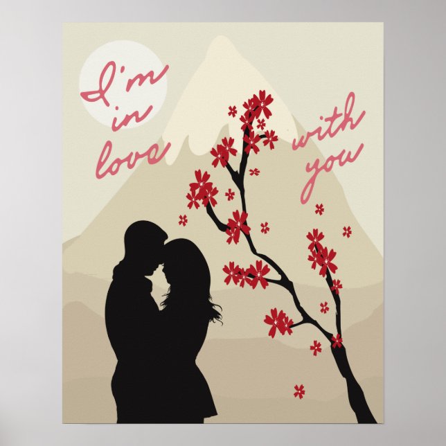 Cute young romantic couple in love, love story poster (Front)