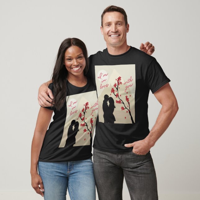 Cute young romantic couple in love, love story T-Shirt (Unisex)