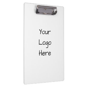 Cute Your Logo Here Black & White Clipboard 