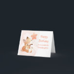 Cute You're a Star Fox Fun Birthday Granddaughter Card<br><div class="desc">Cute Little Fox Animal  and inside quote,  "You're a star in every way and I love you more each day."  Birthday Granddaughter</div>