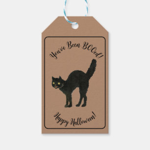 Cute You've Been BOOed Halloween Black Cat Gift Tags