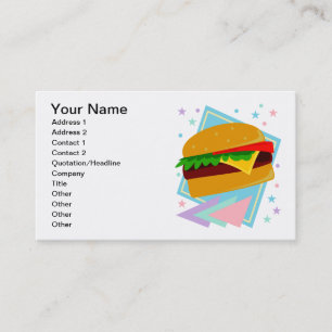 Cute Yummy Burger Business Card