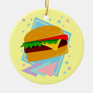 Cute Yummy Burger Ceramic Tree Decoration