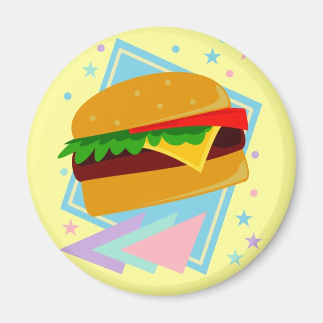 Cute Yummy Burger Magnet (Front)