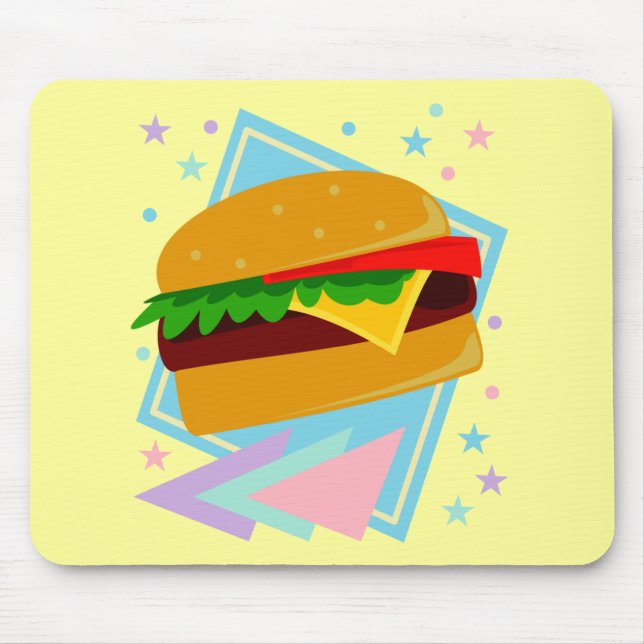 Cute Yummy Burger Mouse Pad (Front)
