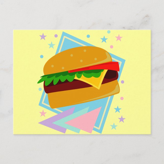Cute Yummy Burger Postcard (Front)