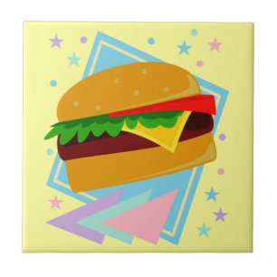 Cute Yummy Burger Tile