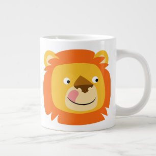Cute Yummy Cartoon Lion Large Coffee Mug