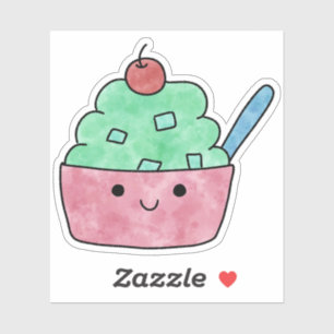 Cute yummy fruit ice cream