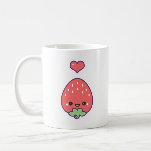 Cute Yummy Strawberry Coffee Mug (Left)