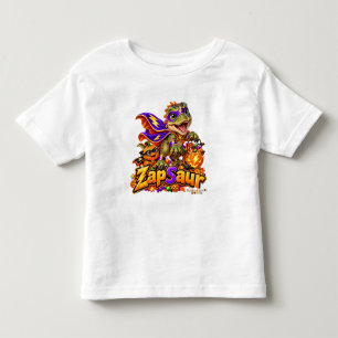 Cute ZapSaur Dinosaur Superhero Halloween Kids Toddler T-Shirt