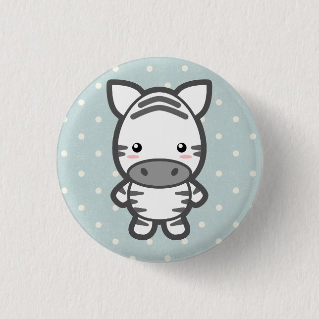 Cute Zebra 3 Cm Round Badge (Front)
