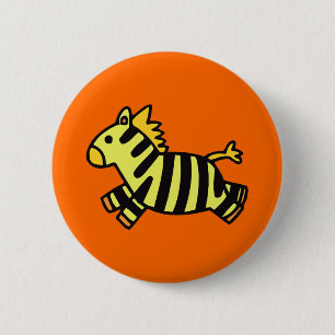 Cute Zebra 6 Cm Round Badge