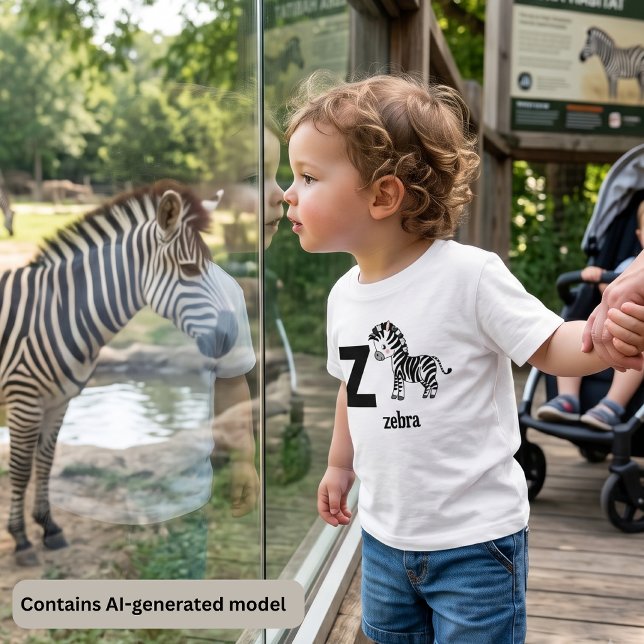 Cute Zebra Alphabet Toddler T-Shirt (Creator Uploaded)