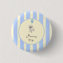 Cute Zebra And Blue Balloon Watercolor Baby Shower