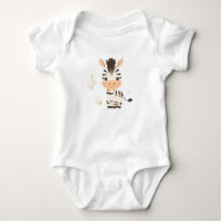 Cute Zebra Baby Jersey Bodysuit