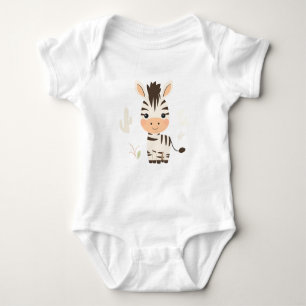 Cute Zebra Baby Jersey Bodysuit