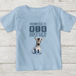 Cute zebra big brother blue baby T-Shirt