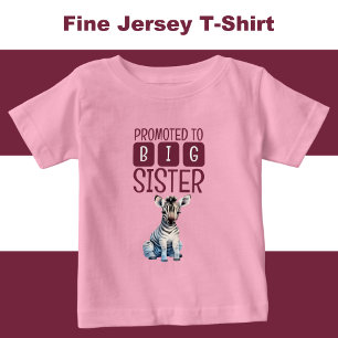 Cute zebra big sister pink baby T-Shirt