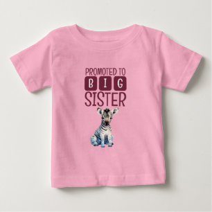 Cute zebra big sister pink baby T-Shirt