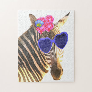 Cute Zebra Illustration Jigsaw Puzzle