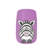 Cute Zebra on Purple Background