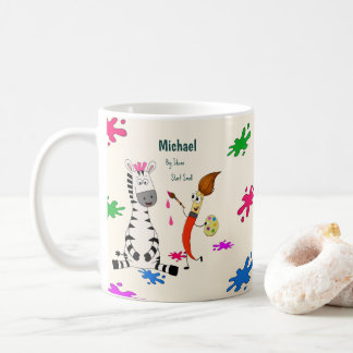 Cute Zebra Preschool Kids Coffee Mug
