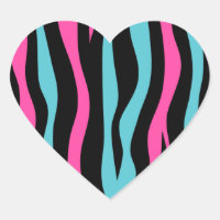 Cute zebra print punk in hot pink, black, and blue