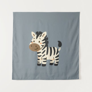 Cute Zebra Safari Baby Nursery Wal Tapestry