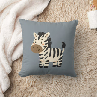 Cute Zebra Safari Nursery Wall Art Cushion