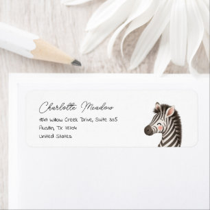 Cute Zebra Safari Return Address Labels