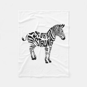 Cute Zebra Strong Ehlers Danlos Syndrome Awareness Fleece Blanket