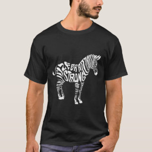 Cute Zebra Strong Ehlers Danlos Syndrome Awareness T-Shirt