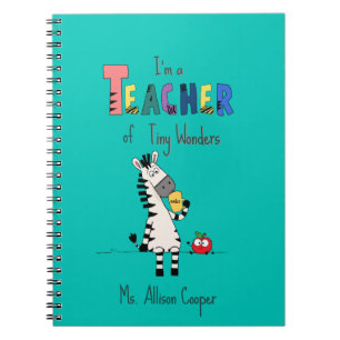 Cute Zebra Teacher Notebook