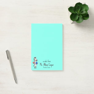 Cute Zebra Teacher Post-it Notes