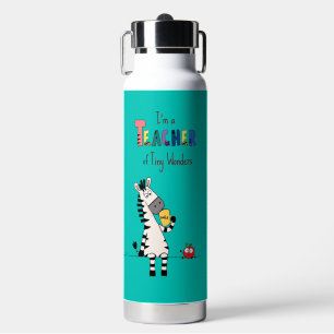 Cute Zebra Teacher Water Bottle