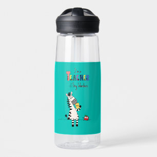 Cute Zebra Teacher Water Bottle