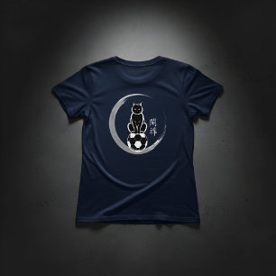 Cute Zen Soccer Cat T-shirt - Girls' Sports Gift