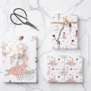 Cute Zen Yoga Meditation Lotus Namaste Wrapping Paper Sheet