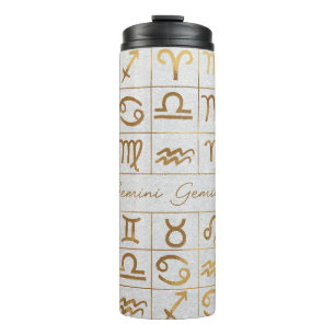 Cute Zodiac Sign/Gemini Thermal Tumbler