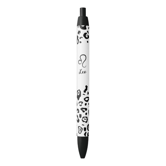 Cute Zodiac Sign/Leo Black Ink Pen (Front Vertical)