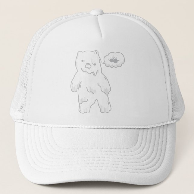 Cute Zombie Bear Trucker Hat (Front)