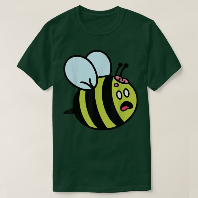 Cute Zombie Bee Zombee Halloween Graphic Funny Sar T-Shirt (Design Front)
