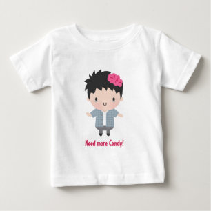 Cute Zombie Boy, Candy, Baby Halloween T-Shirt